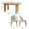 7-Piece Oval Dining Table Set, 67'' Modern MDF Table with Arched Legs and 6 Upholstered Chairs for Dining Room or Kitchen-Maison Boucle - 4 of 4