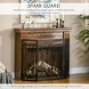 Gulches 3-Panel Folding Fireplace Screen, Metal Mesh Fire Spark Guard for Wood Burning,Black - 4 of 4