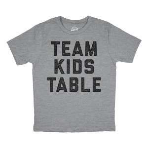 Youth Team Kids Table T Shirt Funny Thanksgiving Christmas Dinner Holiday Graphic Tee - Crazy Dog Youth T Shirt - 1 of 4