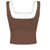 INSPIRE CHIC Women's Sleeveless Square Neck Crop Color Block Sports Summer Tank Top - 4 of 4