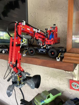 LEGO Technic 42144 La Grue de Manutention, Construction Éducative, Engin de  Chantier Jouet - ADMI