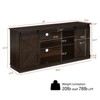 GlasFlength TV Stands and Consoles Modern Minimalist TV Stand with Open Storage for Living Room, Brown,58”*15.5”*27.4" - 3 of 4