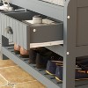 Famapy Wood 3-in-1 Hall Tree with 4-Metal Hooks Storage Bench - 2 of 4