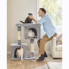 Feandrea Cat Tree, Cat Tower, Cat Condo, Large Cat Perch, 2 Cat Caves, Scratching Post - 2 of 4