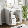 NicBex 30" Bathroom Vanities with Ceramic Sink Combo,Solid Wood&MDF Storage Cabinet for Bathroom,Chic Vanity Set,4"Faucet Hole(No Faucet) - 4 of 4