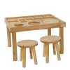 ORRD Wooden Sensory Table & 2 Chairs for Toddlers – Double-Sided Sand & Water Play - 2 of 4
