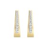 GILDED  1/2 cttw Lab Diamond 14KT Gold Plated Sterling Silver Hoop Earrings, Hinged Diamond Hoops for Women – Elegant Gold Hoops Jewelry - 2 of 4