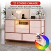 Jojoka 8-Drawer Dresser, Fabric Storage Tower for Bedroom, TV Console Table with Adjustable LED Lights, Adjustable Feet, for Living Room - 4 of 4