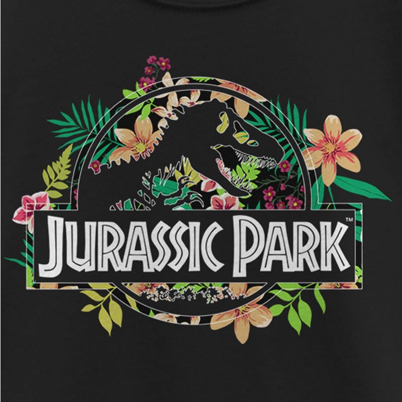 Girl's Jurassic Park Tropical T-Rex Silhouette T-Shirt, 2 of 5