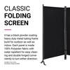 Proman Products Galaxy II Room Divider – Water-Repellent Black Fabric, Black Metal Frame, Large 74.25" Wide, Indoor/Outdoor Use - 2 of 4