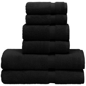 BC BARE COTTON Luxury Hotel & Spa Quality, Quick Dry 100% Turkish Cotton, 700 GSM, 2-Bath Towel, 2-Hand Towel, 2-Washcloth - 6 Piece - 1 of 1