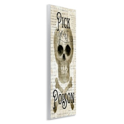 Pick Your Poison Skull MDF Wall Plaque Art