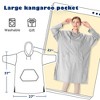 Catalonia Women’s Hoodie Sweatshirt Dress, Casual ¾ Sleeves Pullover Sweater with Kangaroo Pocket, Womens Summer Tops, One Size - 3 of 4