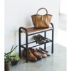 Yamazaki Home - Shoe Organizer & Bench (18" H) - Steel + Wood - White - 4 of 4