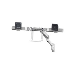 Ergotron 45-479-026 HX Wall Mount Dual Monitor Arm, Polished Aluminum, Up to 32" - 1 of 3