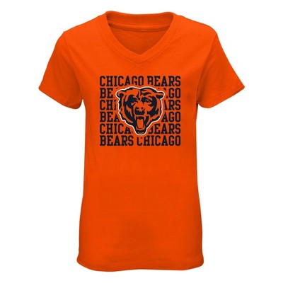 NFL Chicago Bears Girls' Short Sleeve V-Neck Core T-Shirt