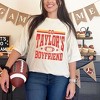 Simply Sage Market Women's Go Taylor's Boyfriend Football Short Sleeve Garment Dyed Tee - 2 of 4