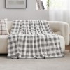 Snuggle Sac Ultra-Soft Microfiber Knit Throw Blanket, Reversible Checkered Design - 3 of 4