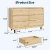 Nasitip 6-Drawer Dresser, Wooden Chest of Drawers with Anti-Tip Kit, Rounded Corners & Metal Legs for Home,Office - 3 of 4