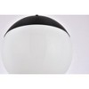 Elegant Lighting Eclipse 1 Light Black plug in pendant With Frosted White Glass - 4 of 4