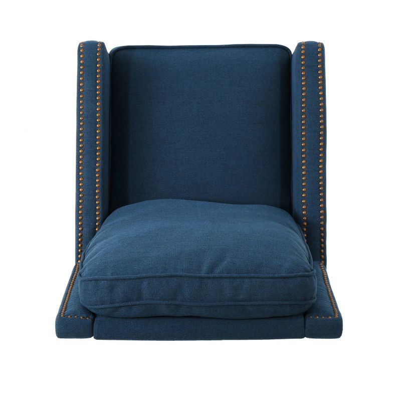 Cecelia Traditional Fabric Recliner Navy Blue - Christopher Knight Home, 6 of 8