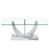 CAVINAS Coffee Tables for Living Room Modern Transparent Glass Coffee Table Distinctive Tea Table with MDF Legs for Dining Room and Bedroom - 2 of 4