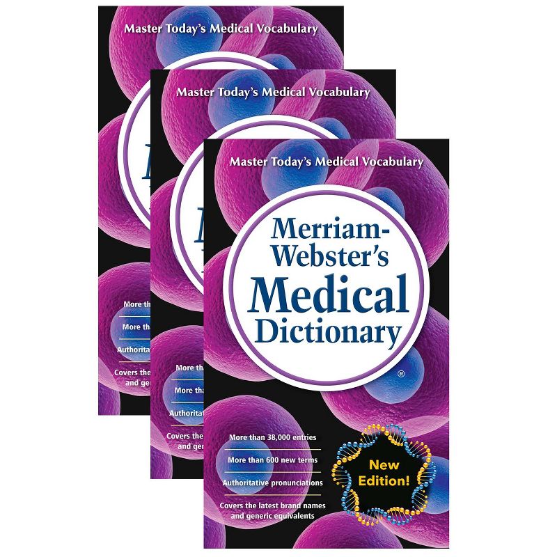 Merriam-Webster Medical Dictionary; Mass-Market Paperback, Pack of 3, 1 of 3