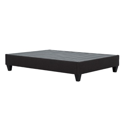 Carter Dark Grey Upholstered Platform Bed Frame