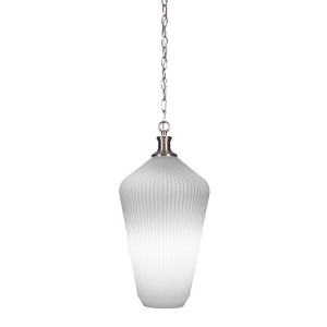 Toltec Lighting Carina 1 - Light Pendant in  Brushed Nickel with 11" Opal Frosted Shade - 1 of 1