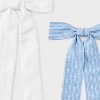 Linen Solid Striped Bow Hair Barrette - Universal Thread™ - 2 of 2