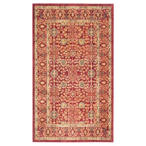 Maddy Accent Rug - Red / Red ( 3