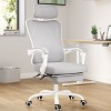 Okak Ergonomic Office Chair with Adjustable Lumbar Support, Mesh Desk Chairs with Footrest and Headrest, Gaming Chair for Home, Office, Grey - 2 of 4