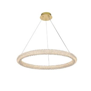 Elegant Lighting Bowen 1 - Light Chandelier in  Satin Gold - 1 of 4