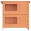 vidaXL Rabbit Hutch Brown, Green Pine wood, Plywood, Powder-coated iron - 3 of 4