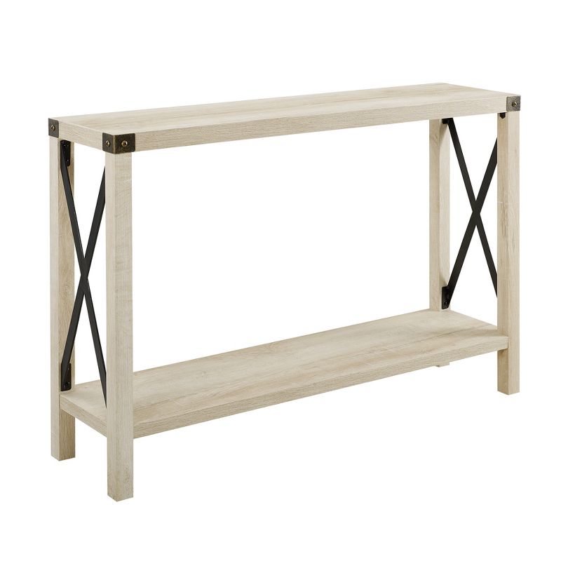 Sophie Rustic Industrial X Frame Entry Table - Saracina Home, 1 of 17