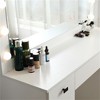SKRAN Vanity table with lighted mirror, vanity desk with 3 drawers and storage cabinet,3 color lighting modes adjustable brightness, white color - 4 of 4