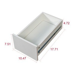 Gulches 70.87" Tall Modern White Display Storage Cabinet, 4-Tier Shelf, 3 Side Drawers & 4 Small Display Shelves, Particle Board+MDF Bookcase - 1 of 4