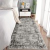 Area Rugs: Washable Non-Slip Floral Vintage Carpet, Foldable Low Pile Stain Resistant Rugs for Hallway, Living Room, Bedroom, Home, Camel - 3 of 4