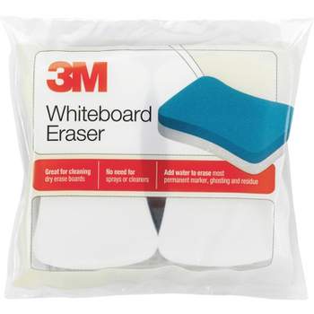 3M Whiteboard Eraser Pads 5"x3" 2/PK White/Blue 581WBE