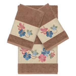 Linum Home Textiles 100% Turkish Cotton CAROLINE Embellished Towel Set - 1 of 4