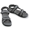 Collections Etc Multi-Adjustable Stylish Zigzag Print Sporty Sandals - image 2 of 4