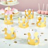 Blue Panda 48 Pack Mini Birthday Hats for Kids, Gold Foil Birthday Crowns for Birthdays, Photo Props, 3 x 3 In - 2 of 4