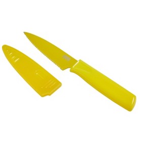 Kuhn Rikon Colori Non-Stick Serrated Paring Knife with Safety Sheath, 4 inch - 1 of 1