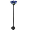 Chloe Lighting Natalie Tiffany-Style 1 Light Iris Torchiere Floor Lamp 14.5" Shade - 2 of 2