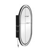 21"x34" Oval Mirrored Medicine Cabinet With LED,Wall Mounted Mirror,Bathroom Mirror Cabinet,Bathroom Mirror With Light-The Pop Home - 3 of 4