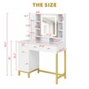 Vanity Desk Makeup Table with Mirror, LED Lights & Charging Station - 2 of 4