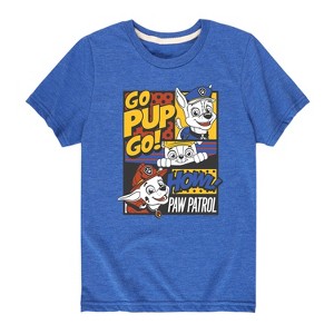 Boys' - Paw Patrol - Go Pup Go Comic Marshall Chase Rubble Short Sleeve Graphic T-Shirt - 1 of 4