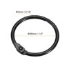 Unique Bargains Carbon Steel Loose Leaf Binder Snap Shower Curtain Rings 6 Pcs - 2 of 4