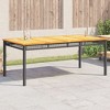 vidaXL Garden Table Black and Brown - 2 of 4