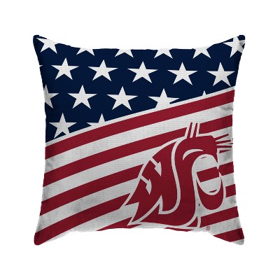 NCAA Washington State Cougars Americana Decorative Throw Pillow